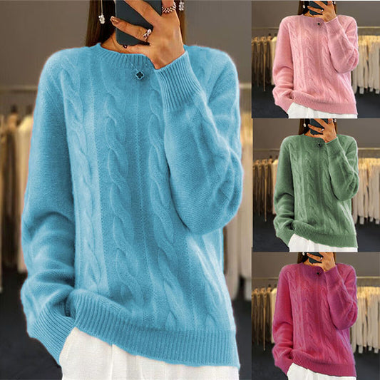 🔥✨【Jesenný nový štýl】【S-2XL】2025 Jednofarebný vysokokvalitný, mäkký a pohodlný vlnový sveter.