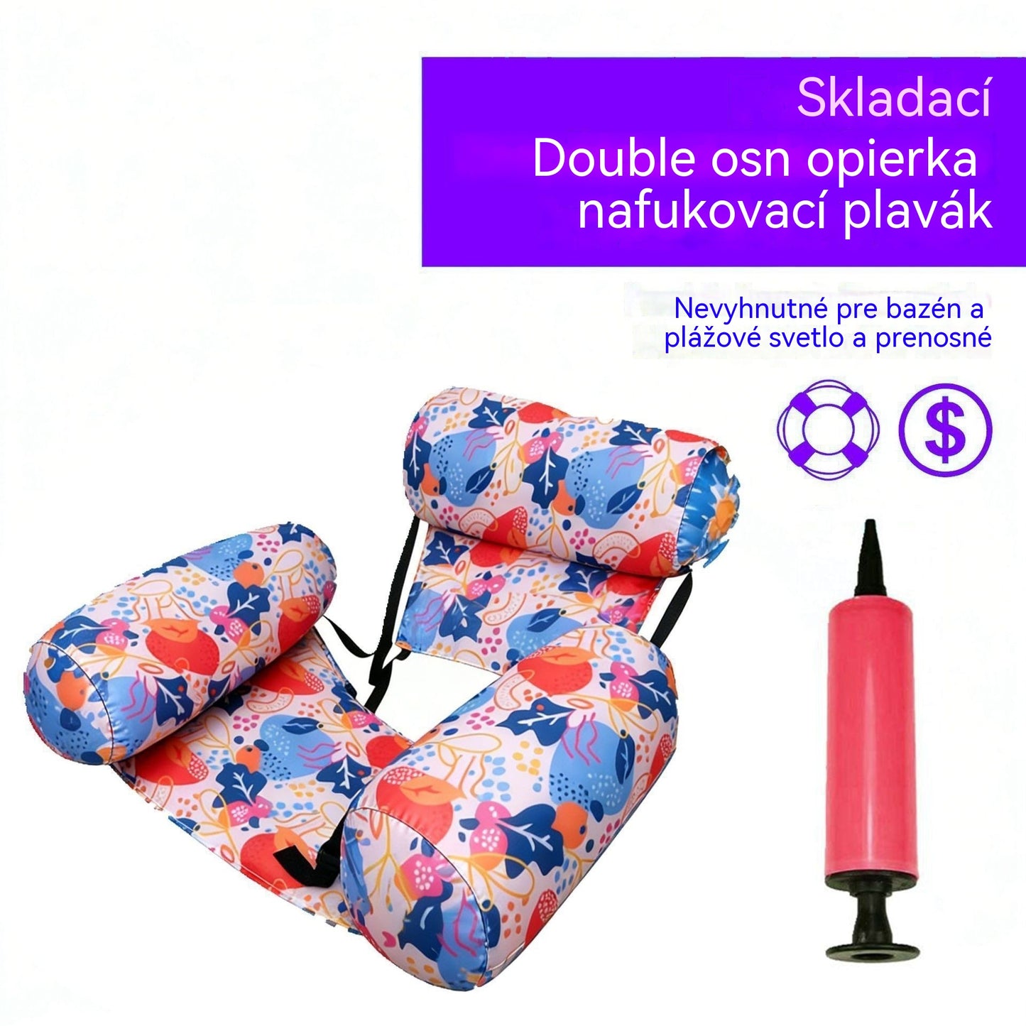 💦📢Skladacia plávajúca pohovka s operadlom