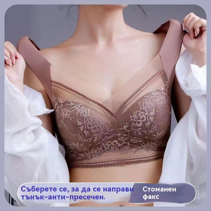 🔥【Гореща разпродажба】Гореща разпродажба👙【40-110 кг】Удобен безшевен дантелен сутиен