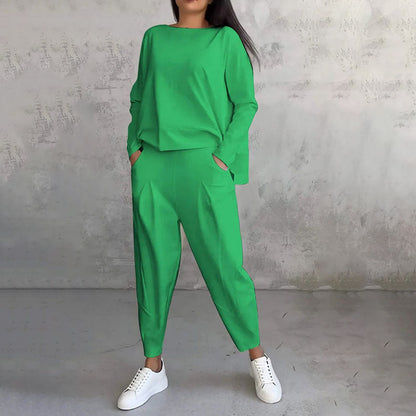 💖 Nueva promoción 50% de descuento, conjunto casual sencillo de algodón 2025 primavera-otoño, versátil para el día a día y el trabajo