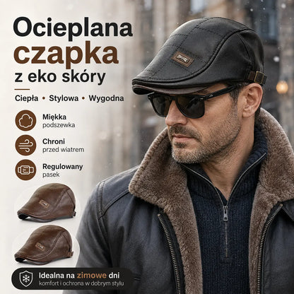 🧢🔥Nový, kvalitný kožený baret v retro štýle na jeseň a zimu
