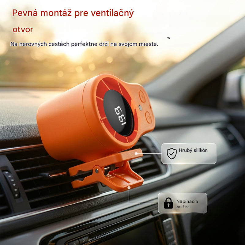 ❄️💨Super výkonný prenosný ventilátor do auta – silný prúd vzduchu a až 6 hodín prevádzky, chladný vzduch kedykoľvek a kdekoľvek🚗