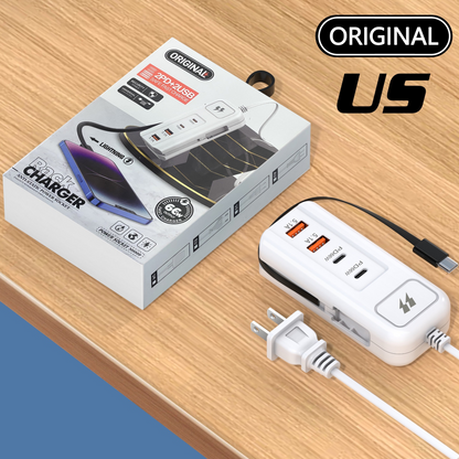 ⚡ USB produžni kabel i zaštita od prenapona | Božićna rasprodaja s 50% popusta | Smart Hub s 4 priključka, brzo punjenje za 30 minuta i zaštita od prenapona | Organizirajte svoje računalo i putnu opremu 🎄✨