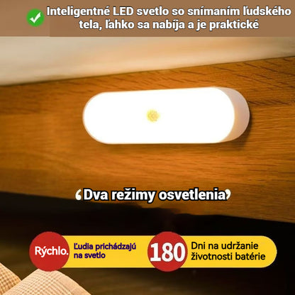 🏡💡【Kúpte 1 a získajte 1 zadarmo】【Len 10,5 eur za kus】Inteligentné LED svetlo so snímaním ľudského tela, ľahko sa nabíja a je praktické – 3 režimy jasu pre každú potrebu osvetlenia!