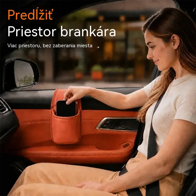 【Kúp 1, získaj 1 zadarmo】🚗 Viac priestoru a poriadok v aute! Kožený držiak na dvere auta / na pohár a telefón (jednoduchá montáž na okno / ponuka 1+1 ZADARMO – dostanete 4 kusy)! ✨