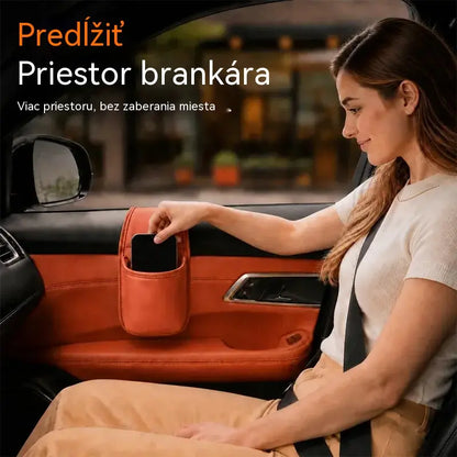 【Kúp 1, získaj 1 zadarmo】🚗 Viac priestoru a poriadok v aute! Kožený držiak na dvere auta / na pohár a telefón (jednoduchá montáž na okno / ponuka 1+1 ZADARMO – dostanete 4 kusy)! ✨