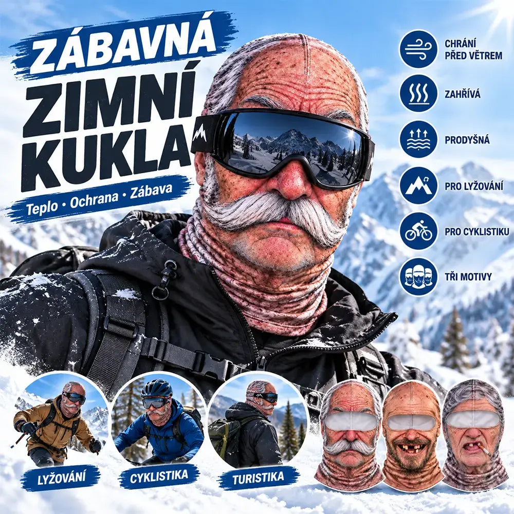 🔥😎 Zábavné a hrejivé 3D masky na tvár, ideálne na zimné outdoorové aktivity