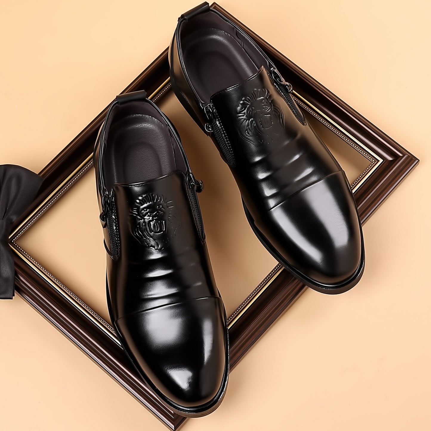 💥👞Descuento en Nuevos Productos【39-48】Zapatos de Cuero para Hombre con Estampado de León – Elegantes, Modernos y Perfectos para un Estilo Único