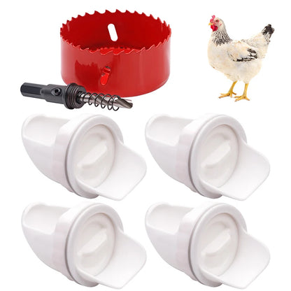🐓【Puncher + 5 kŕmidiel】💥 Automatická kŕmička pre kurčatá, kačice a husy – Efektívne automatické kŕmenie, šetrí čas a námahu, zabraňuje plytvaniu potravou, ľahká na použitie a údržbu!