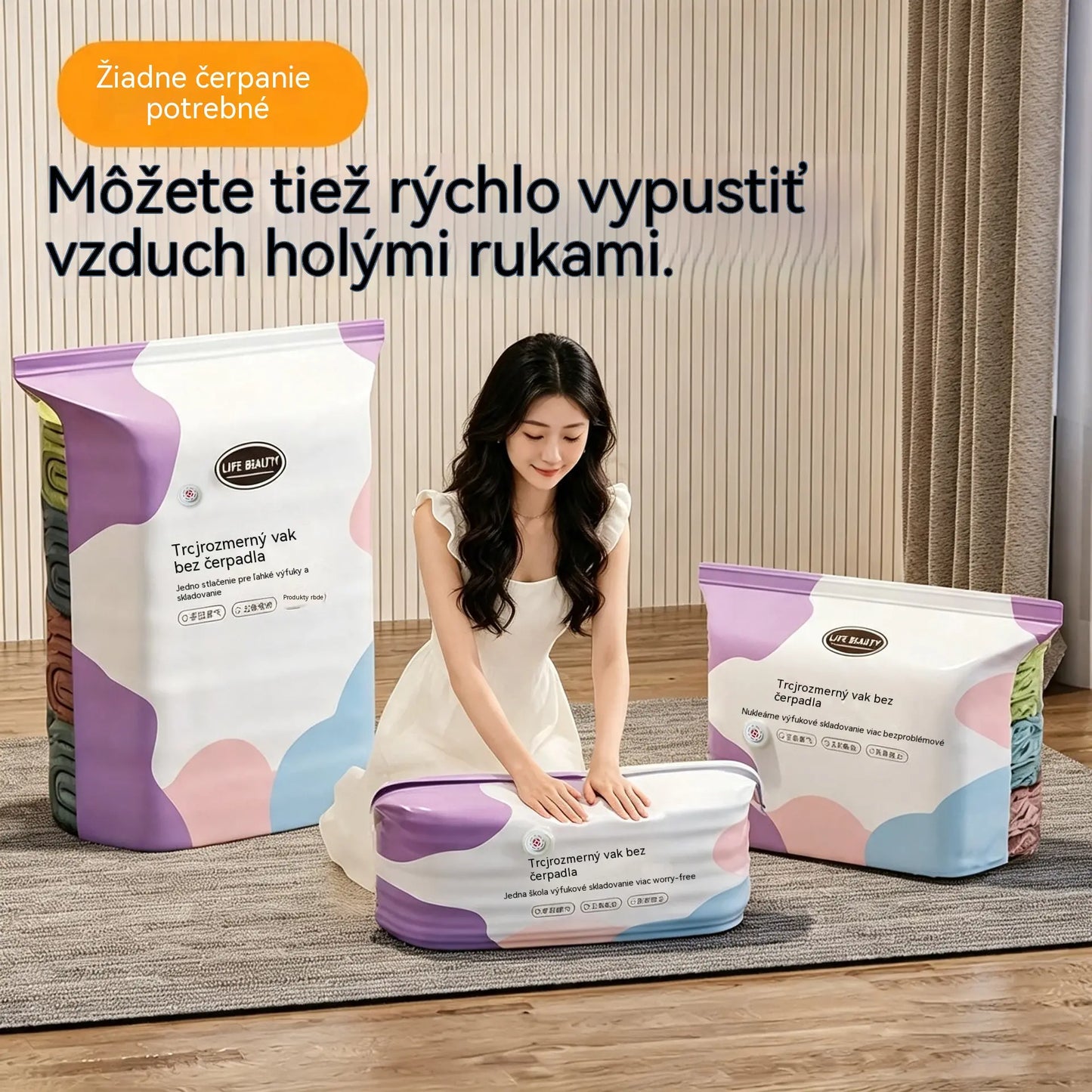 🧳 5 kusov len za 25 € 💨 Veľké, flexibilné vákuové úložné vrecká: Nie je potrebné žiadne vzduchové čerpadlo, nepriepustné, ideálne na úsporu miesta v kufri a doma ✈️