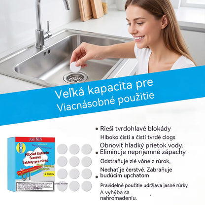 🥳3 balenia 💞 Výkonné šumivé tablety na čistenie potrubia, rýchlo rozpúšťajú mastnotu a upchatia z vlasov, antibakteriálny čistič potrubia a dezodorant pre umývadlo, toaletu a podlahové odtoky.