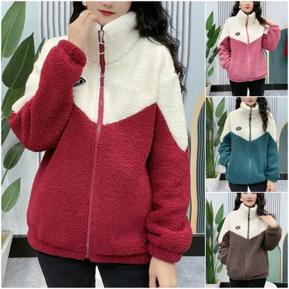 🔥【Zimske posebne ponudbe】🐏【M-4XL】Zimska flis jakna, bombažna jakna, ojačana bombažna jakna iz jagnječje volne, topla jakna
