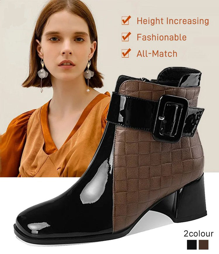 🔥【35-40】🔥Teraz -40%, idealne na jesień i zimę! Eleganckie botki damskie z naturalnej skóry owczej – modne, ciepłe i ręcznie wykonane!