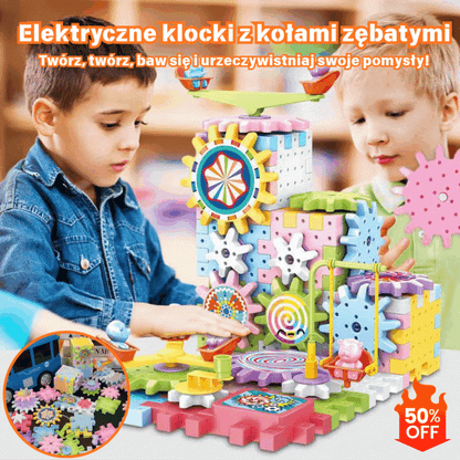 🔥【Kupite 1, dobijte 1 gratis】🔥Električne građevinske kocke ★Rotirajuća igračka ✨Slagalica s velikim česticama 🌈Dječji raj koji se stalno mijenja