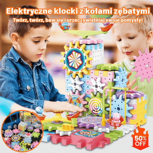 🔥【Kúp 1 a získaj 1 zadarmo】🔥Elektrické stavebné kocky ★Rotujúca hračka ✨Puzzle s veľkými časticami 🌈Neustále sa meniaci detský raj