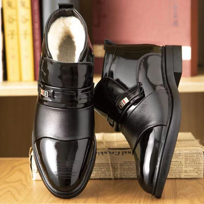 👞🌞【Zimska Rasprodaja】【38-44】Elegantne Muške Kožne Cipele s Toplom Podstavom – Udobnost, Stil i Zaštita od Hladnoće za Svaku Priliku!