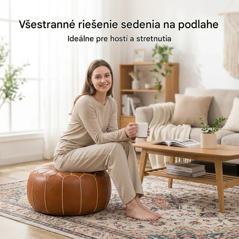 🛋️Používaný úložný taburet – Vodoodolný syntetický materiál; šetrí miesto a ľahko sa prenáša. Zľava 50 %! ✨