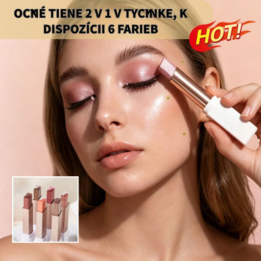 ✨💄【50% zľava】😍Táto tyčinka na očné tiene 2 v 1 okamžite rozjasní vašu pleť a vytvorí bezchybný vzhľad! 🔥【Balenie 6 kusov】