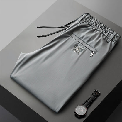 👖🔥Προσφορά μείωσης τιμής [40-115kg] Νέο ανδρικό παντελόνι ice stretch από μετάξι για την άνοιξη και το καλοκαίρι του 2025