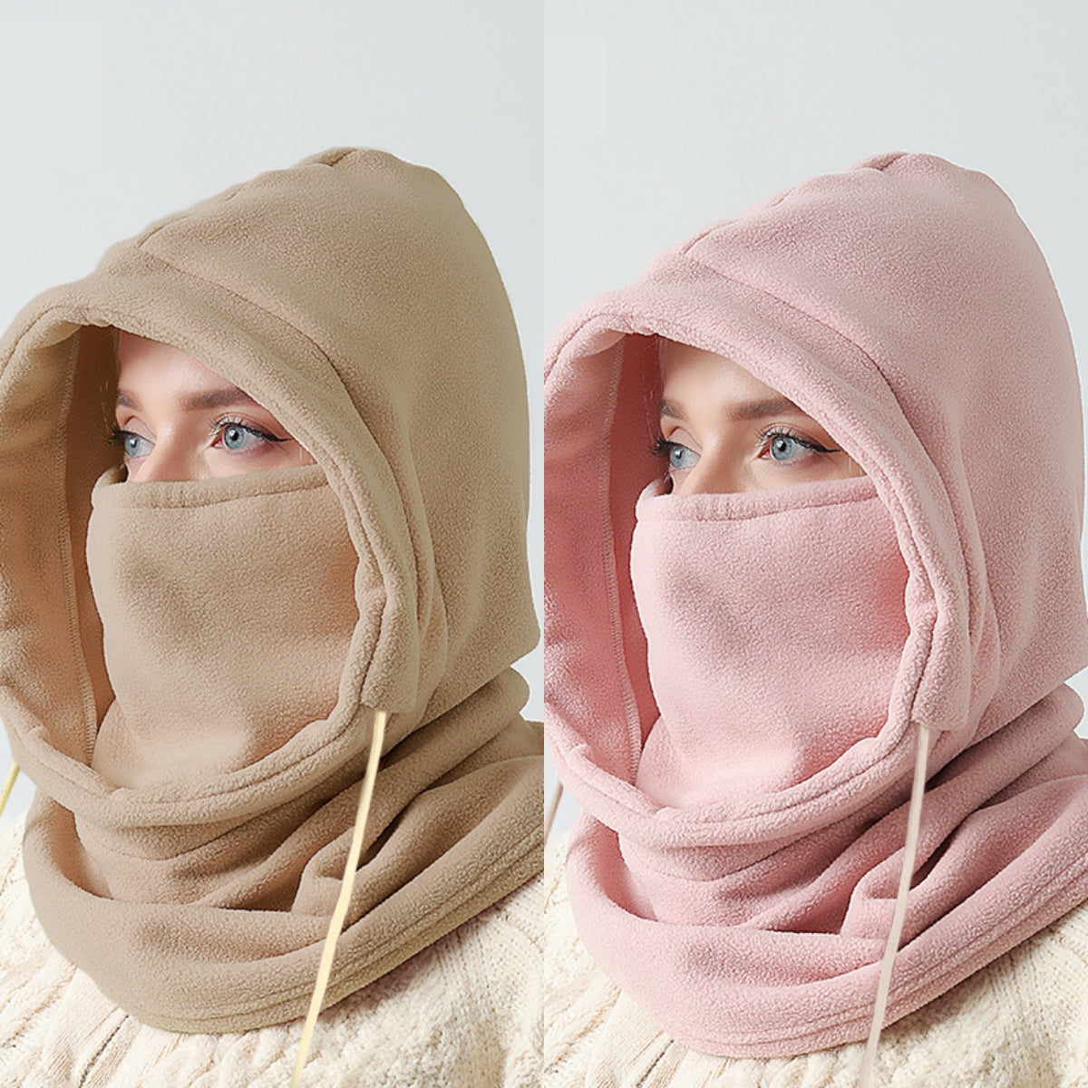 🧢🚵‍♀️【Kup 1, otrzymaj 1 gratis】🔥 Wielofunkcyjna kominiarka 3 w 1 z polaru – maska na twarz, ocieplacz na szyję i kaptur zimowy