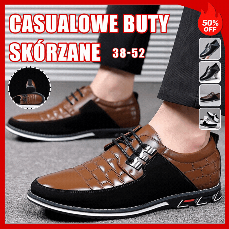 👞🔥【Nowości na zimę】🌟【39-45】Eleganckie męskie buty skórzane – Ręcznie wykonane, wyjątkowy komfort, styl i niezawodna jakość na każdą okazję