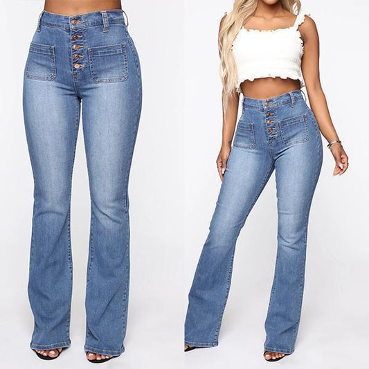 🎀👖【S-4XL】🔥 Limitovaná akcia – Zoštíhľujúce push-up džínsy s vysokým pásom so zľavou ešte dnes!