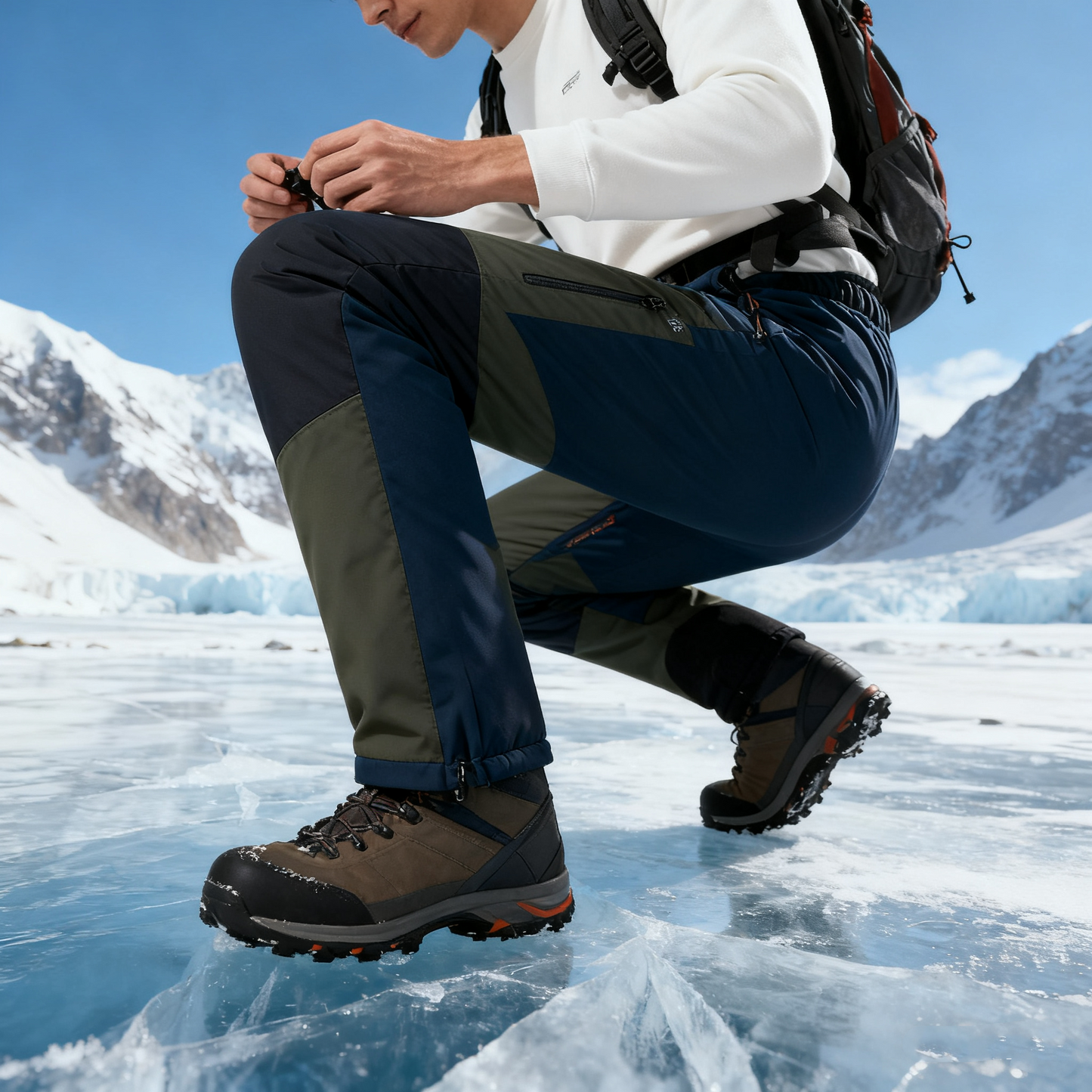 🔥[50% отстъпка][S-5XL] Мъжки водоустойчиви и ветроустойчиви дишащи меки туристически панталони, дебели топли вълнени панталони за спорт на открито