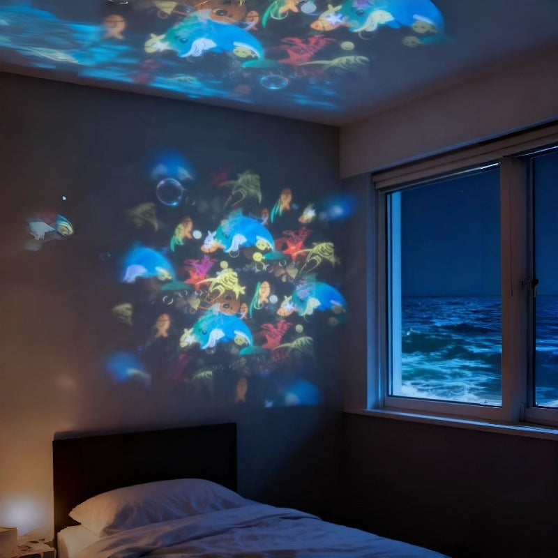 💖🌙2026 Dynamicky rotujúca LED projekčná lampa - Vhodné ako nočné svetlo, dekorácia izby aj romantické náladové osvetlenie. ☁️