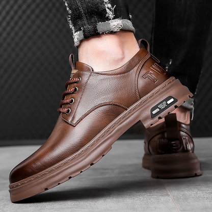 👍👞Pánske ručne šité kožené tenisky – Kvalitná pravá koža, pohodlný dizajn a odolná gumová podrážka pre každodenné nosenie