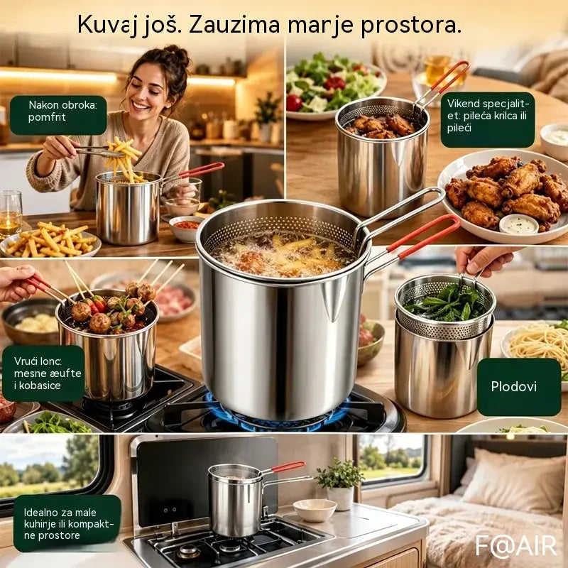 🔥 ZADNJI DAN! -50% | Višenamjenska friteza 304 | Jednostavno, brzo i bezbrižno kuhanje 🍳