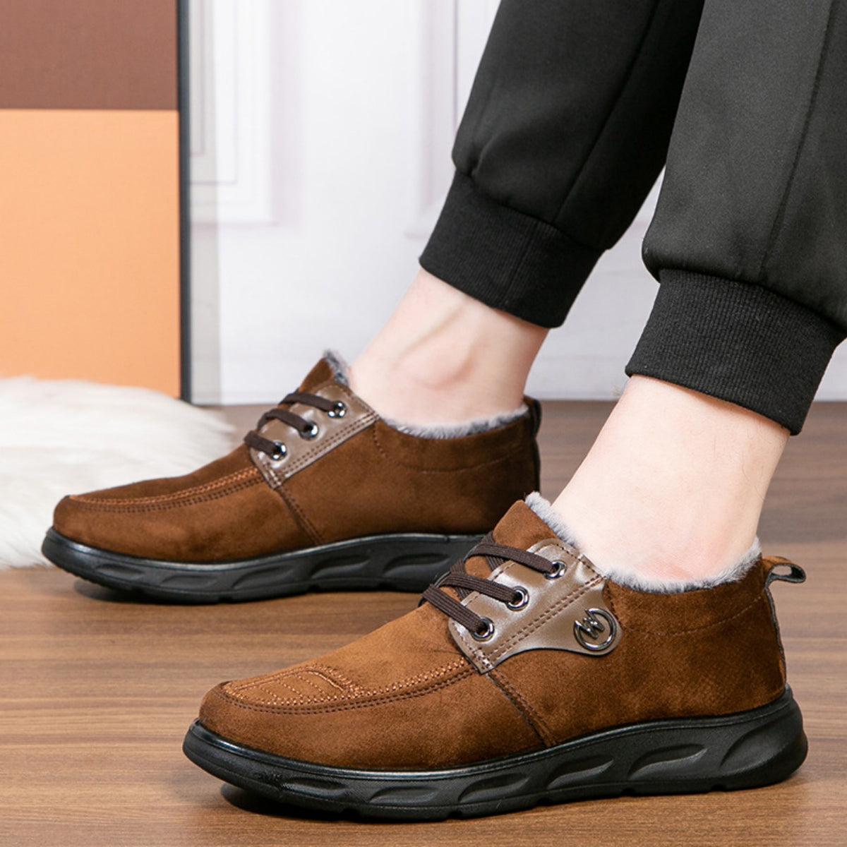 👞🏃🏻‍♂️【39-44】Nowe zimowe męskie buty zimowe z ociepleniem, pogrubioną miękką podeszwą, ciepłe, antypoślizgowe buty