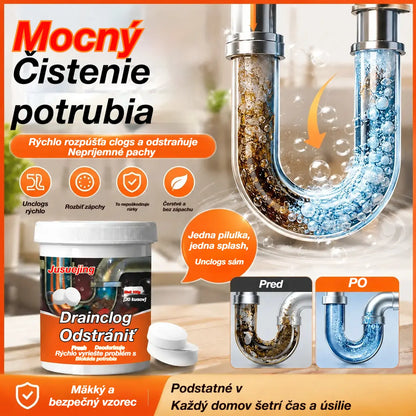 🔥50% ZĽAVA ❤️ Výkonné šumivé čistiace tablety, ktoré rýchlo rozpúšťajú upchatie spôsobené mastnými vlasmi, uvoľňujú upchaté odtoky; sú tiež dezodoračné a antibakteriálne.