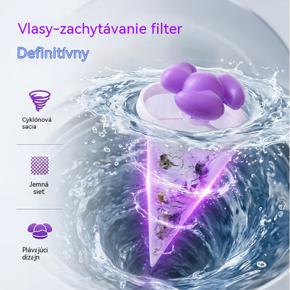 🌀6 kusov ✨ Plávajúci filter do práčky – Zachytáva vlákna, vlasy a zvieracie chlpy pri každom praní 🧺