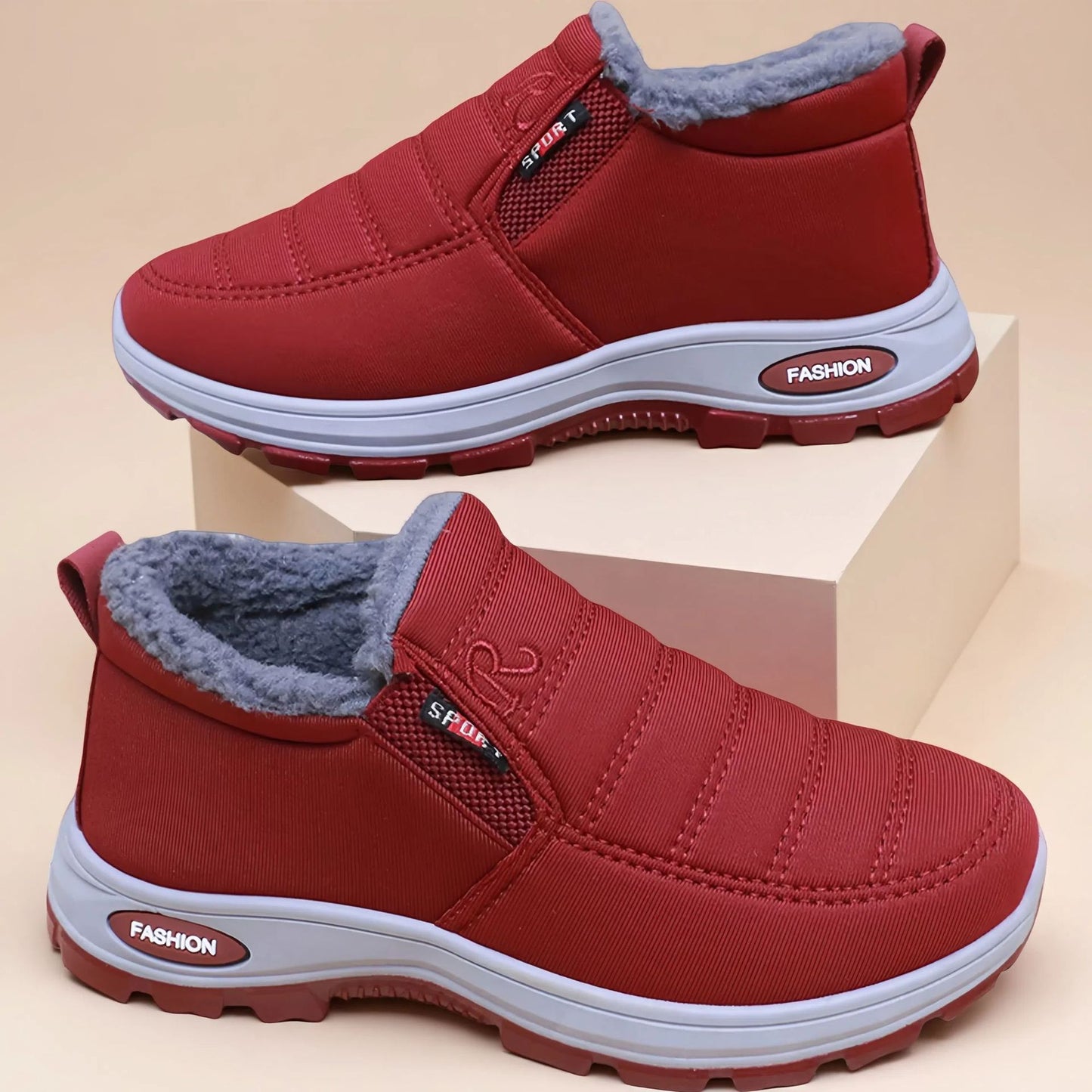 👢【Zimska posebna ponuda】Ženske pamučne čizme, ženske čizme većih brojeva/hladnootporne i tople pamučne čizme za srednju i stariju dob/baršunaste i debele čizme za snijeg, ženske čizme s visokim potplatom