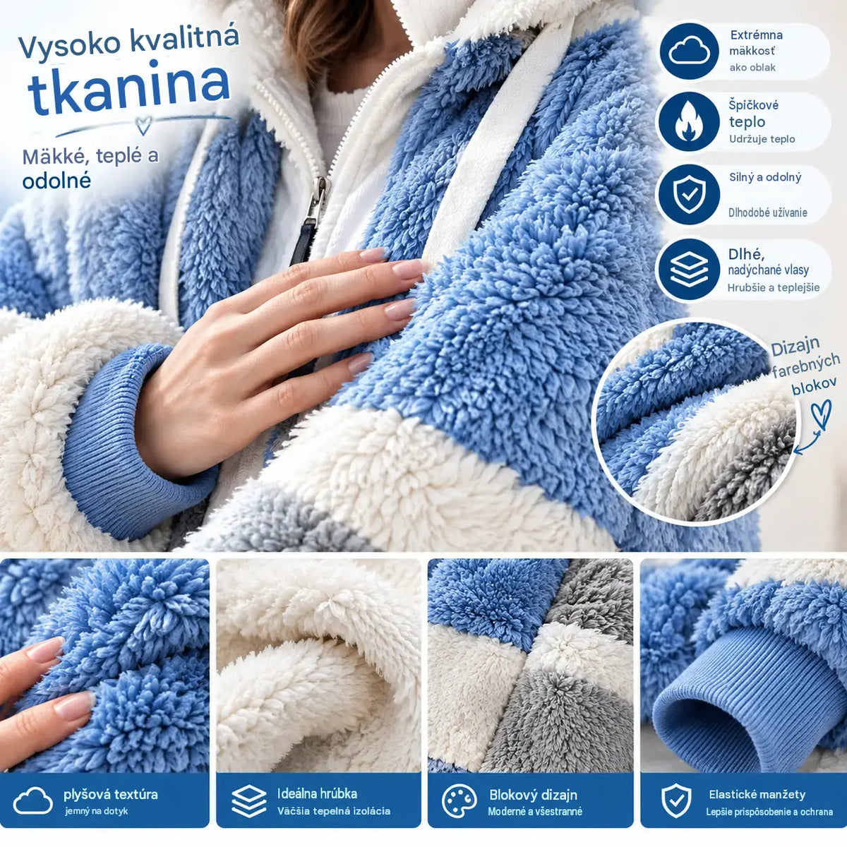 ☃️Limitovaná ponuka, zľava 35%❄️【S-5XL】Nová dámska zimná bunda 2025, hrubá s plyšovými pruhmi