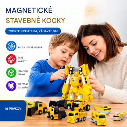 🤖【Balenie 16 kusov】Magnetické deformovateľné stavebné kocky, vzdelávacia hračka
