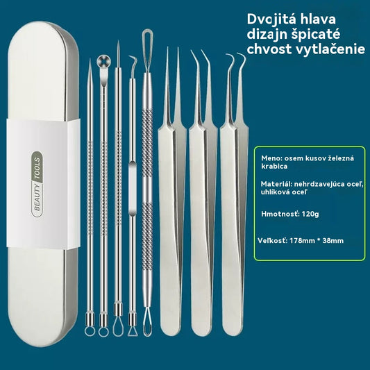 💓【Kúp 1 a získaj 1 zadarmo】Najpredávanejšia💥Sada pinziet na čierne bodky lekárskej kvality - Rôzne hroty pre presné odstránenie akné, milíí a čiernych bodiek. (2 položky)