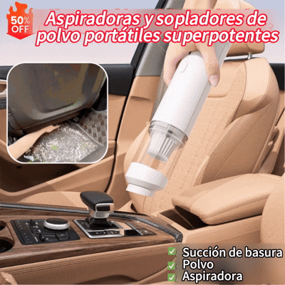 🔥Compra 1 y llévate 1 gratis🔥【Set de 7 piezas】👍Aspiradora manual súper potente y soplador portátil de polvo – ¡Compacto, ligero, ideal para limpiar el hogar, el coche y el lugar de trabajo!✅