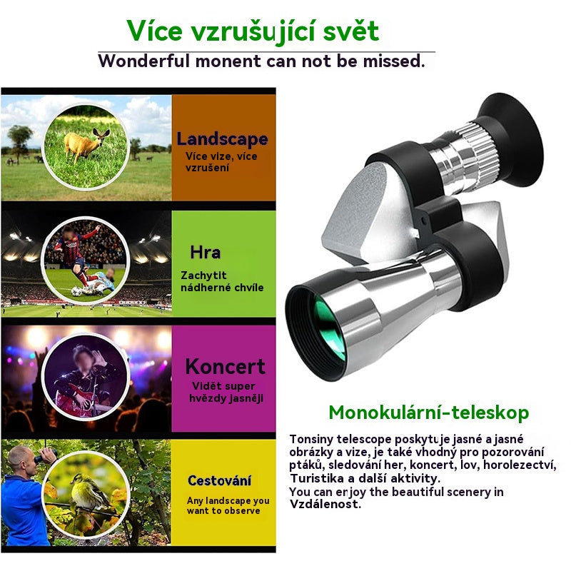 🔥🎄【Oblíbené produkty 50% sleva】🔭HD přenosný monokulární dalekohled – mini kapesní design, vysoké zvětšení a kompatibilita s držákem na telefon!