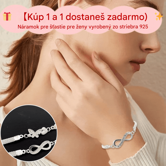 ✨🎁【Kúp 1 a získaj 1 zadarmo】✨✨Dámsky náramok pre šťastia, vyrobený zo striebra 925 - Jemný a ľahký náramok, ktorý krásne doplní každodenný aj slávnostný outfit.【2 položky】