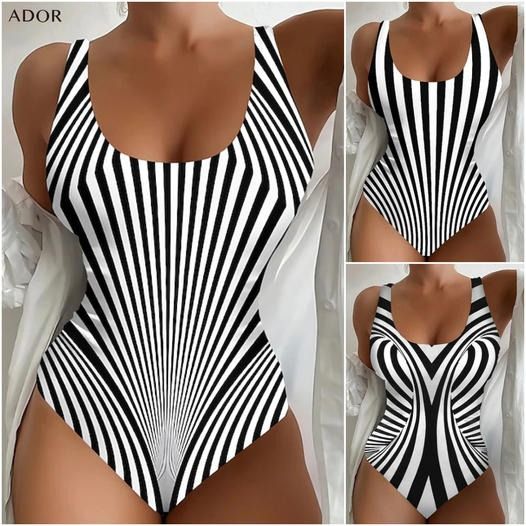 🩱Oferta por tiempo limitado [😍S~6XL] Bañador de una pieza con rayas sexy – transpirable, de secado rápido, que combina estilo y comodidad.