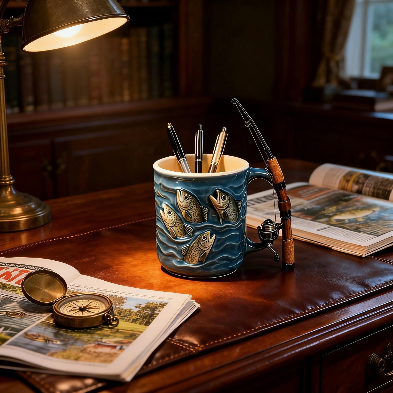 🎣【50% отстъпка】☕Нова чаша за риболов Креативна чаша, изработена от смола, специално проектирана за любителите на риболова.