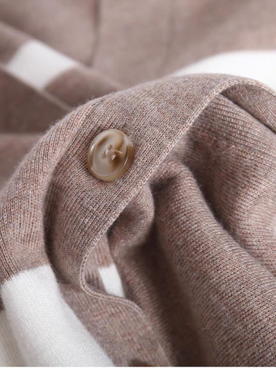 🔥🐏💖Купи 1 и вземи 1 безплатно🍂Ново есенно-зимно сезон, висококачествен и модерен плетен пуловер комплект, удобен и универсален за всеки ден.