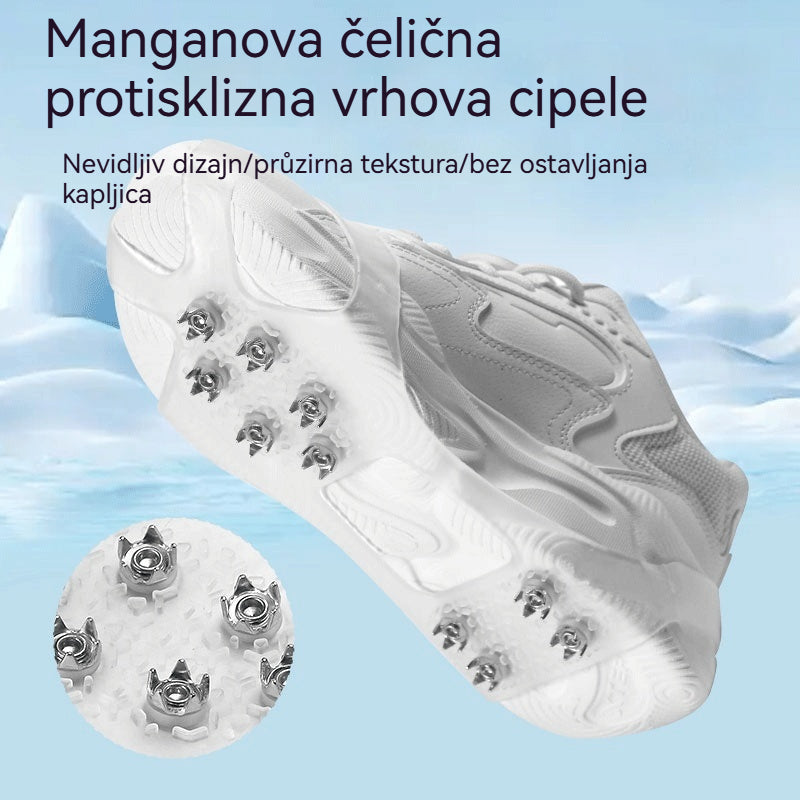 👴🚶🏔️Kupite 4, dobijte 4 gratis🔥Nevidljive protuklizne kape za stopala s 5 zubaca, prozirne vanjske kape za planinarenje po snijegu, planinarenje, penjanje po stijenama, zimsku ledenu površinu, obavezni dio za starije osobe.(8 artikala)