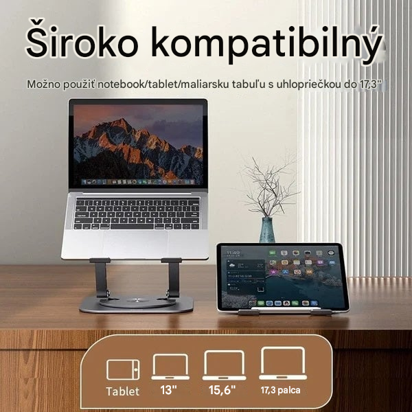 💥【50% zľava】💻 Stojan na notebook z hliníkovej zliatiny – Otočný a nastaviteľný, ideálny pre lepšie chladenie a ergonomické používanie.