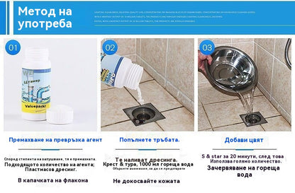 🛁💦【Купете 1, вземете 1 безплатно】🌟Почистващ препарат за мивки и канали - Пяна с висока плътност от екстракти и разграждащи ензими.