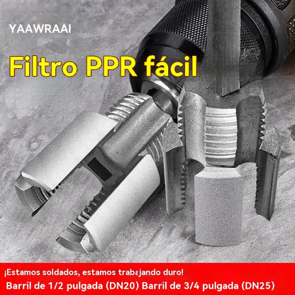 🔩 🔥Broca integrada para instalación de tuberías PPR: ¡fácil de usar y sin soldadura! [Juego de dos piezas: apto para tuberías de 1/2 pulgada y 3/4 de pulgada]