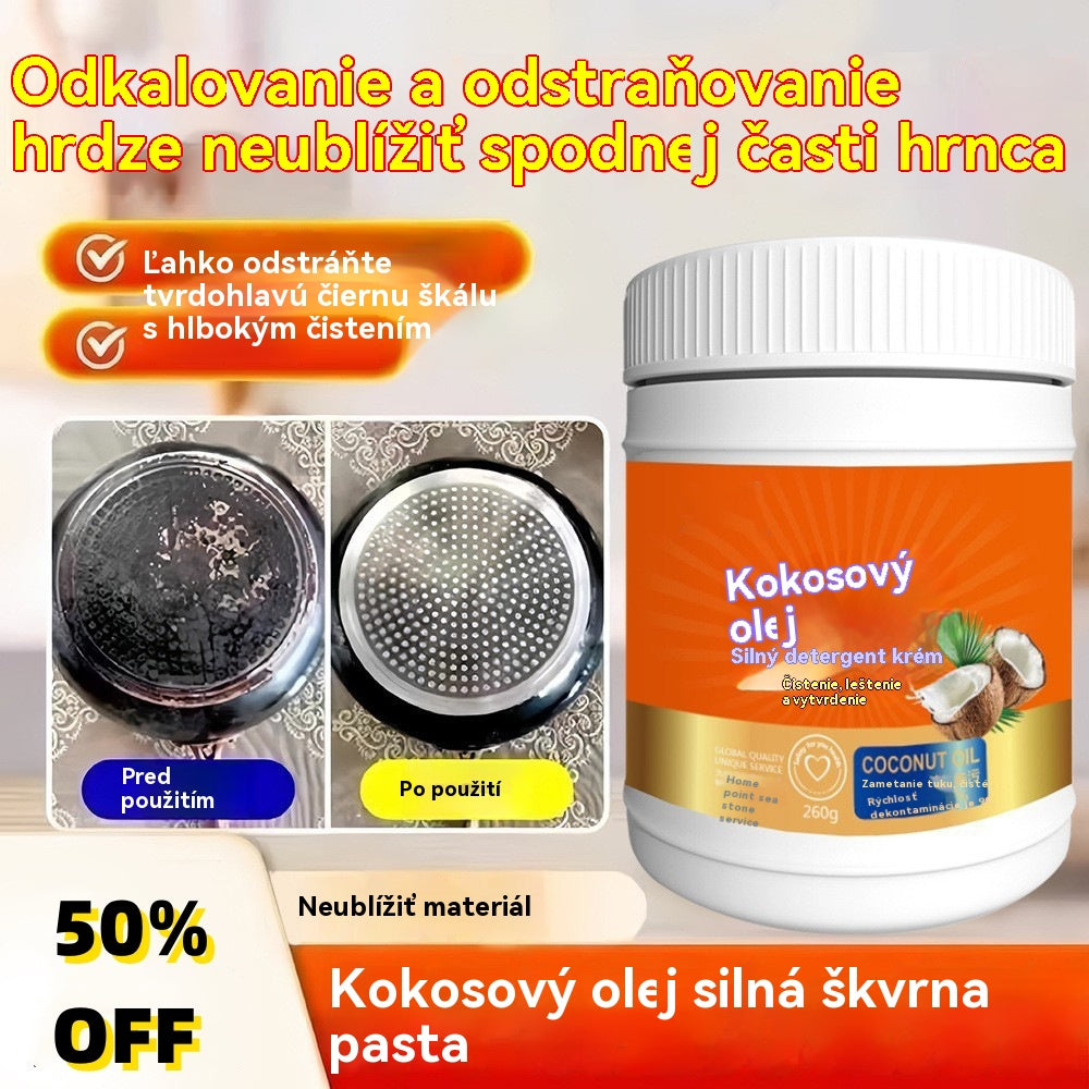 🥇💦【Kúpte 1 a získajte 1 zadarmo】🥥Multifunkčný čistiaci krém do domácnosti na odstraňovanie oleja, hrdze a vodného kameňa, bohatý na prírodný kokosový olej【2 položky】
