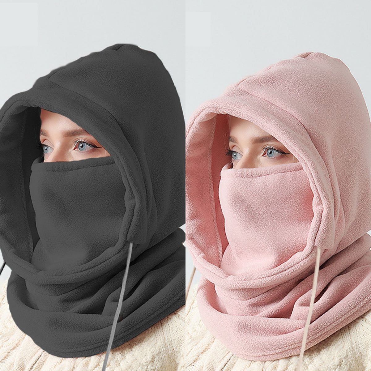 🧢🚵‍♀️【Kup 1, otrzymaj 1 gratis】🔥 Wielofunkcyjna kominiarka 3 w 1 z polaru – maska na twarz, ocieplacz na szyję i kaptur zimowy