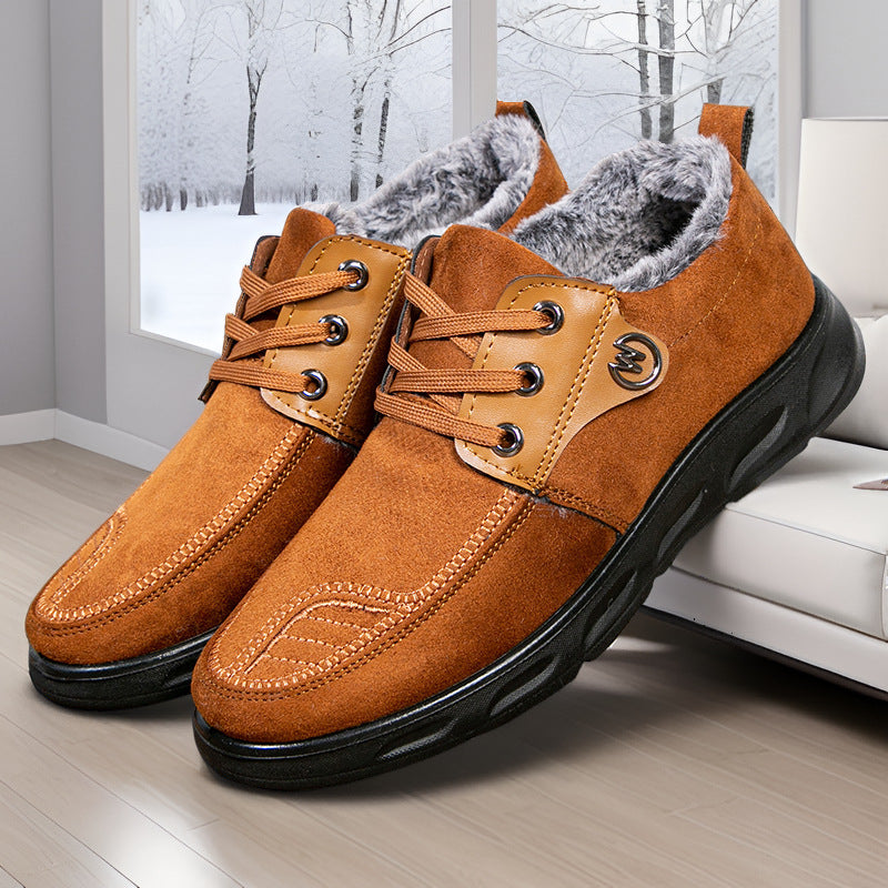 👞🏃🏻‍♂️【39-44】Nowe zimowe męskie buty zimowe z ociepleniem, pogrubioną miękką podeszwą, ciepłe, antypoślizgowe buty